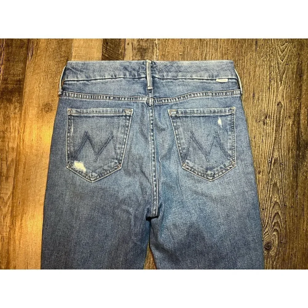 Mother The Looker Ankle Fray in Not Cut & Pasted Size 27